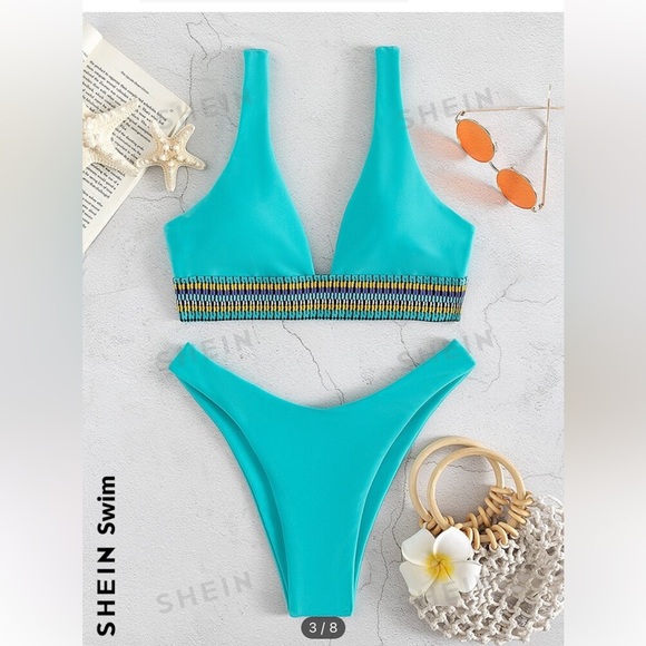 Turquoise Swimsuit - Picture 1 of 8